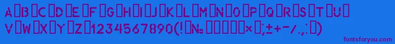 Шрифт Gost1419296Part3 – фиолетовые шрифты на синем фоне