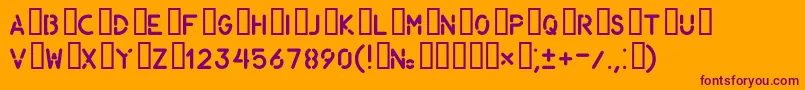 Шрифт Gost1419296Part3 – фиолетовые шрифты на оранжевом фоне
