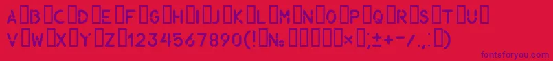 Gost1419296Part3 Font – Purple Fonts on Red Background