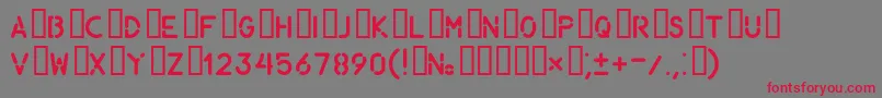 フォントGost1419296Part3 – 赤い文字の灰色の背景
