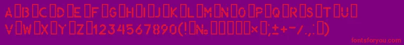 フォントGost1419296Part3 – 紫の背景に赤い文字
