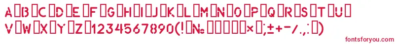 Gost1419296Part3-fontti – punaiset fontit valkoisella taustalla