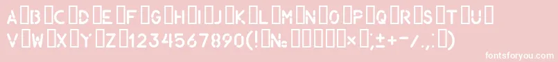 フォントGost1419296Part3 – ピンクの背景に白い文字