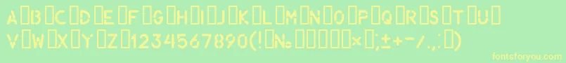 Gost1419296Part3 Font – Yellow Fonts on Green Background