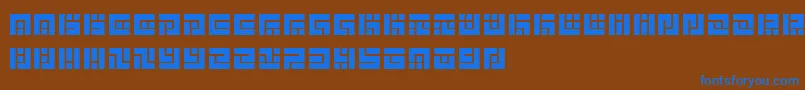 SymvolaTrio Font – Blue Fonts on Brown Background