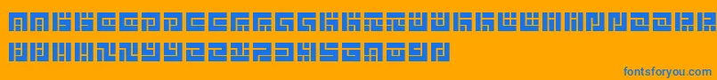 SymvolaTrio Font – Blue Fonts on Orange Background