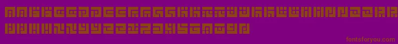 SymvolaTrio Font – Brown Fonts on Purple Background