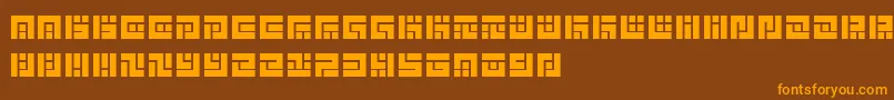 SymvolaTrio Font – Orange Fonts on Brown Background