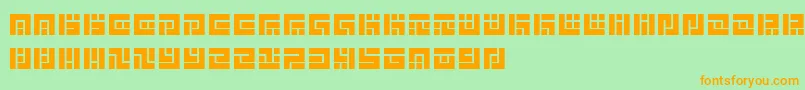 SymvolaTrio Font – Orange Fonts on Green Background