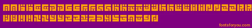 SymvolaTrio Font – Orange Fonts on Purple Background