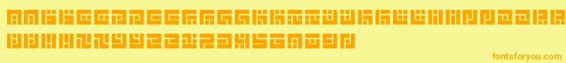 SymvolaTrio Font – Orange Fonts on Yellow Background