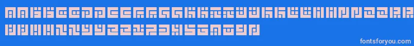 SymvolaTrio Font – Pink Fonts on Blue Background