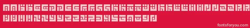 SymvolaTrio Font – Pink Fonts on Red Background