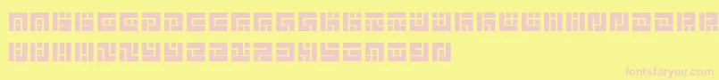 SymvolaTrio Font – Pink Fonts on Yellow Background