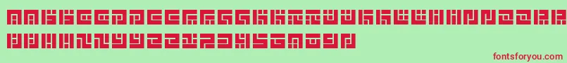 SymvolaTrio Font – Red Fonts on Green Background