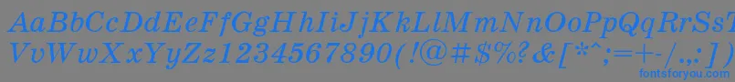 フォントSchoolb3 – 灰色の背景に青い文字