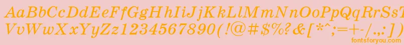 Schoolb3 Font – Orange Fonts on Pink Background