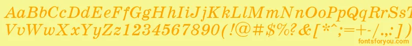 Schoolb3 Font – Orange Fonts on Yellow Background