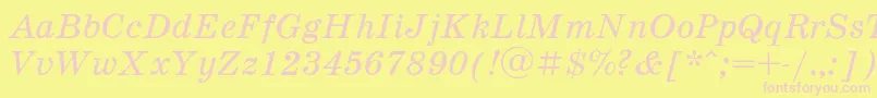 Schoolb3 Font – Pink Fonts on Yellow Background