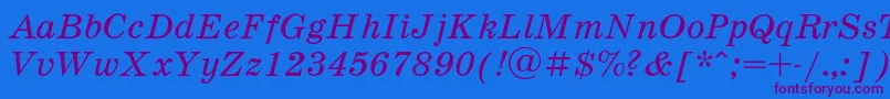 Schoolb3 Font – Purple Fonts on Blue Background