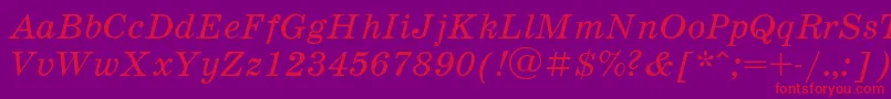 Schoolb3 Font – Red Fonts on Purple Background