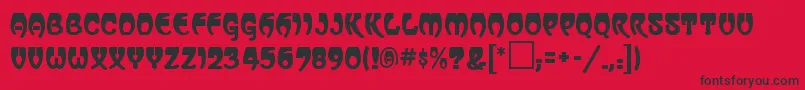 VassarRegular Font – Black Fonts on Red Background