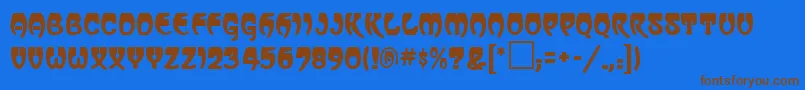 Шрифт VassarRegular – коричневые шрифты на синем фоне