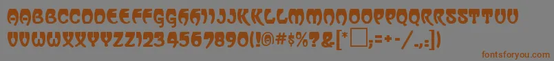 Подробнее о шрифте VassarRegular Шрифт VassarRegular – коричневые шрифты на сером фоне