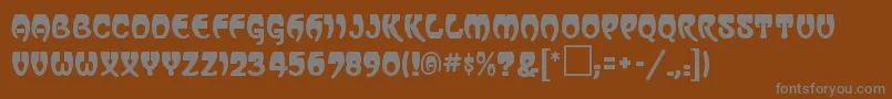 フォントVassarRegular – 茶色の背景に灰色の文字