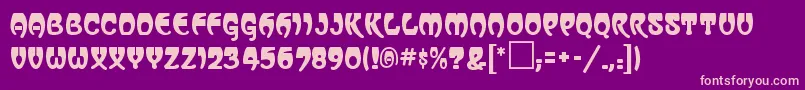 VassarRegular Font – Pink Fonts on Purple Background