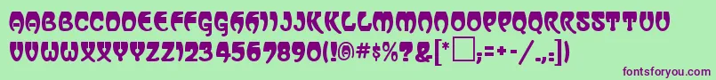 VassarRegular Font – Purple Fonts on Green Background
