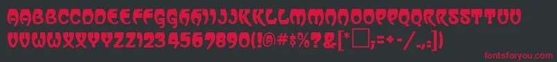 VassarRegular Font – Red Fonts on Black Background