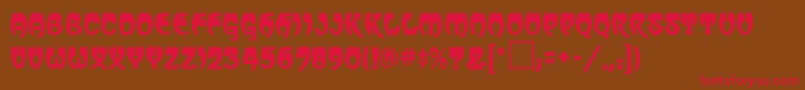 VassarRegular Font – Red Fonts on Brown Background