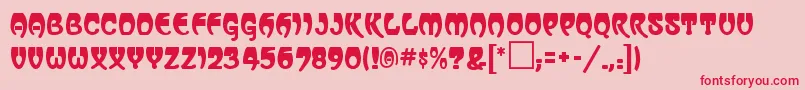 VassarRegular Font – Red Fonts on Pink Background
