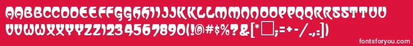 VassarRegular Font – White Fonts on Red Background