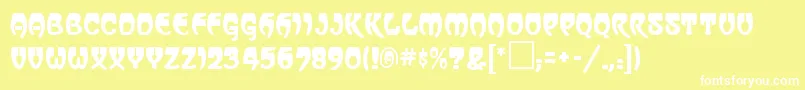 VassarRegular Font – White Fonts on Yellow Background