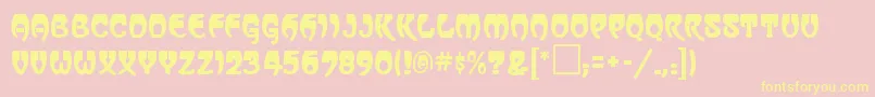 VassarRegular Font – Yellow Fonts on Pink Background