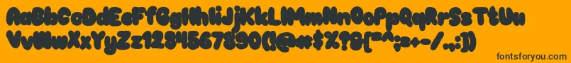 Chokooutline Font – Black Fonts on Orange Background