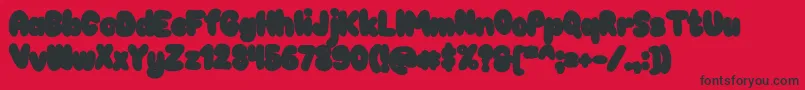 Chokooutline Font – Black Fonts on Red Background
