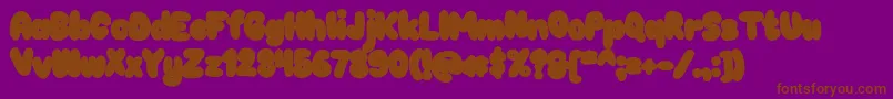 Chokooutline Font – Brown Fonts on Purple Background