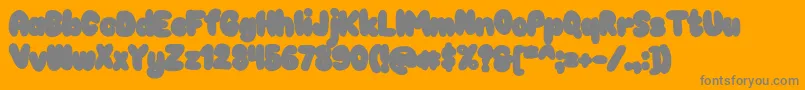 Chokooutline Font – Gray Fonts on Orange Background