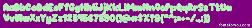 Chokooutline Font – Green Fonts on Purple Background