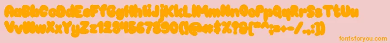 Chokooutline Font – Orange Fonts on Pink Background