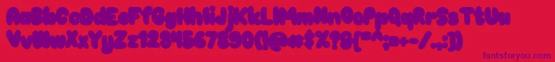 Chokooutline Font – Purple Fonts on Red Background