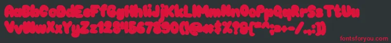 Chokooutline Font – Red Fonts on Black Background