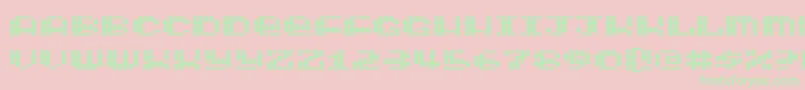 Intergalaktika Font – Green Fonts on Pink Background