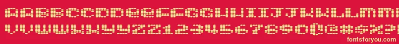 Intergalaktika Font – Yellow Fonts on Red Background