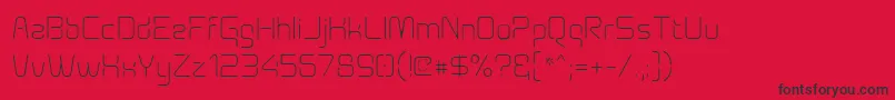 Czcionka Aunchantedthin – czarne czcionki na czerwonym tle