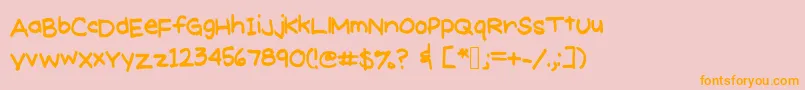 Meghansfont Font – Orange Fonts on Pink Background