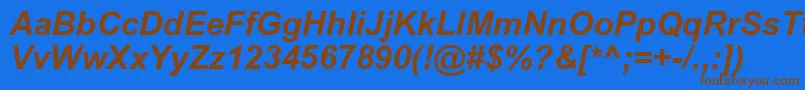 Шрифт Aricyrbi – коричневые шрифты на синем фоне